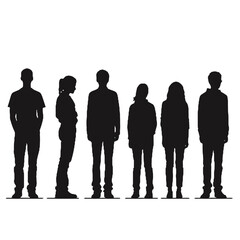 people standing  Silhouette 