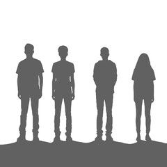 people standing  Silhouette 