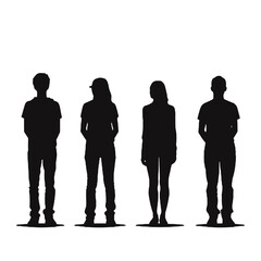 people standing  Silhouette 