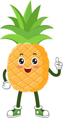 cute pineapple cartoon character
