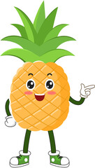 cute pineapple cartoon character
