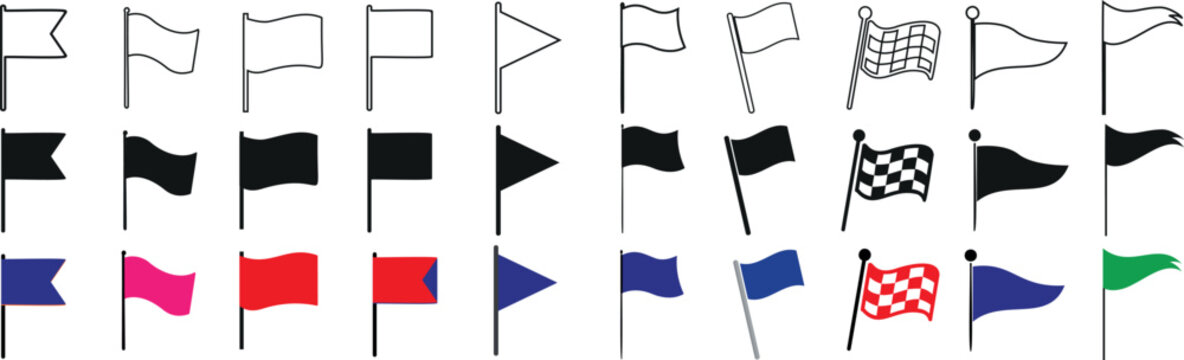 vector flag icon set