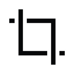 Crop, tool, transform vector icon.