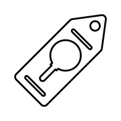 Marketing, seo, tag outline icon.