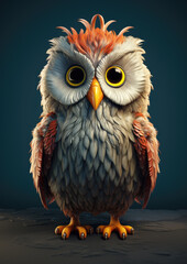 Owl robot bird - obrazy, fototapety, plakaty