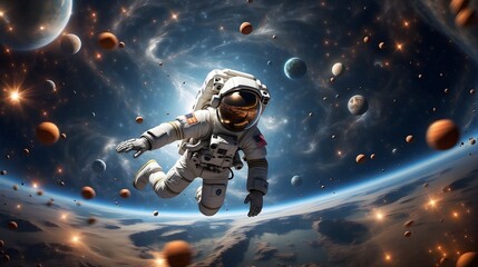 astronaut in space	