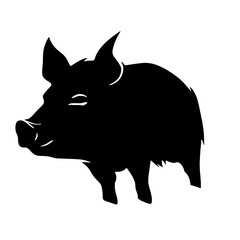 Pig head silhouette
