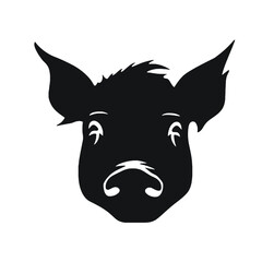Pig head silhouette