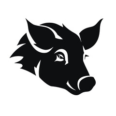 Pig head silhouette
