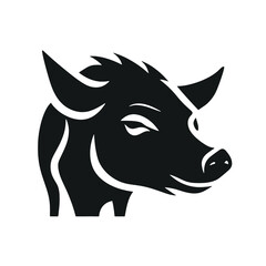 Pig head silhouette