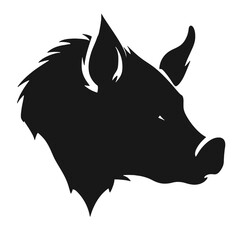 Pig head silhouette