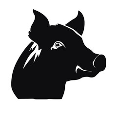 Pig head silhouette