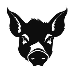 Pig head silhouette