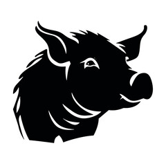 Pig head silhouette