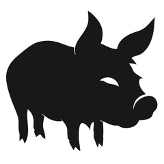 Pig head silhouette