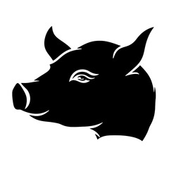 Pig head silhouette