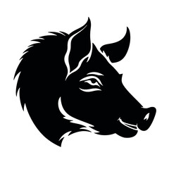 Pig head silhouette