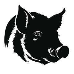 Pig head silhouette