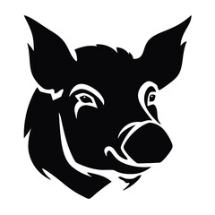 Pig head silhouette