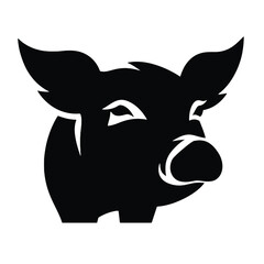 Pig head silhouette