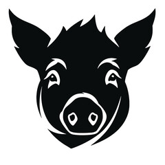 Pig head silhouette