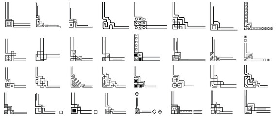Chinese  frame corners and oriental dividers design