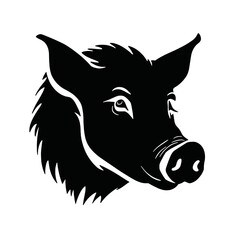 Pig head silhouette