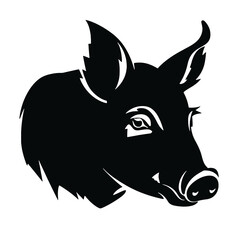 Pig head silhouette
