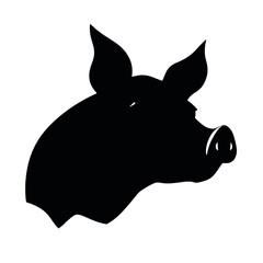 Pig head silhouette