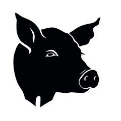 Pig head silhouette