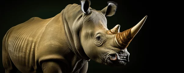 Plexiglas foto achterwand African rhino detail. © Michal