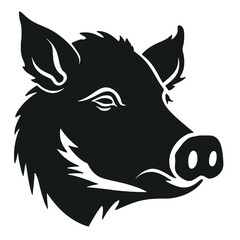 Pig head silhouette