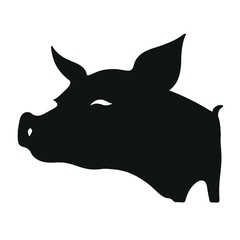 Pig head silhouette