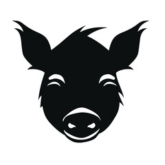 Pig head silhouette
