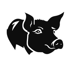 Pig head silhouette