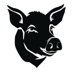 Pig head silhouette