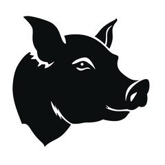 Pig head silhouette