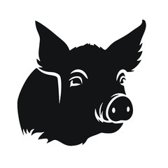 Pig head silhouette
