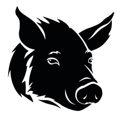Pig head silhouette