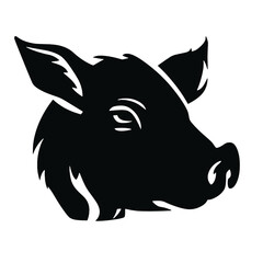 Pig head silhouette