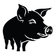 Pig head silhouette