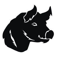 Pig head silhouette