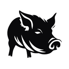 Pig head silhouette