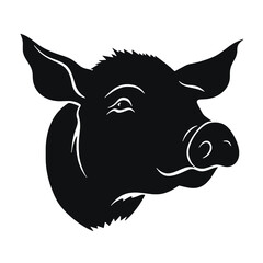 Pig head silhouette