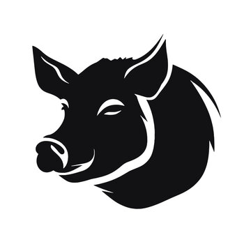 Pig head silhouette