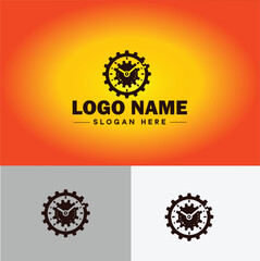 gear logo icon vector for business brand app icon cogwheel mechanic engine Industrial auto repair maintenance automotive gear logo template