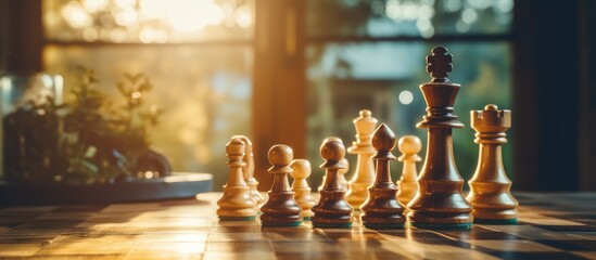 Chess Game Strategy and Leadership in Sunlight