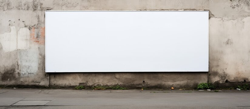 Blank Advertising Billboard on Old Street Wall