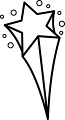 Shooting Star Outline