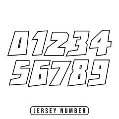 Sports Jersey Numbers Set vector.